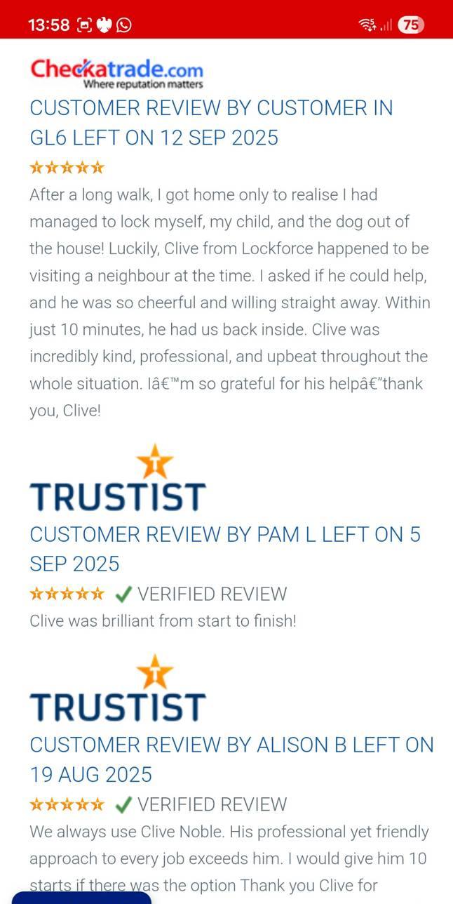 The Stroud Locksmith customer review 7